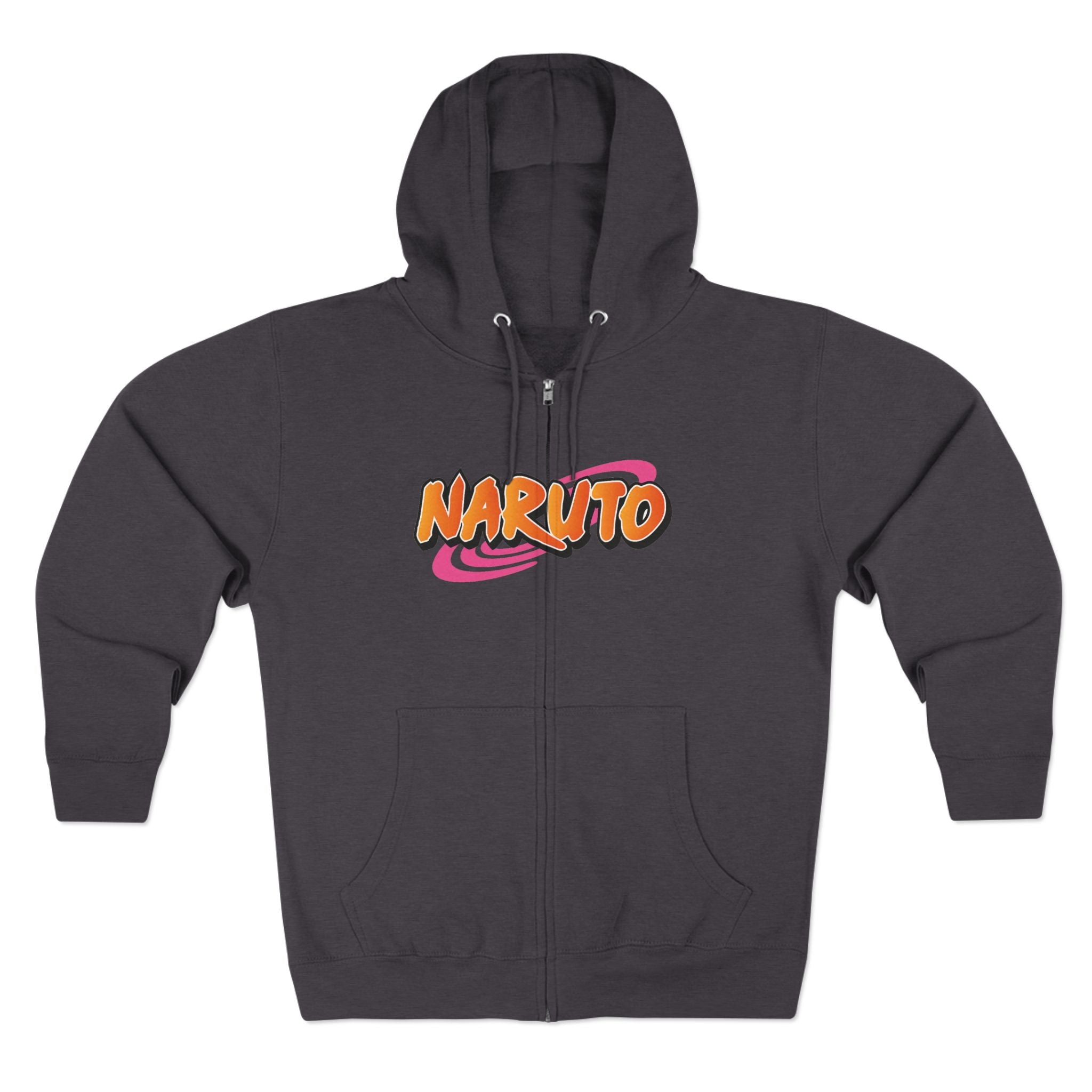Naruto Zip Hoodie – Naruto, Sasuke & Gaara Anime Graphic Zip-Up
