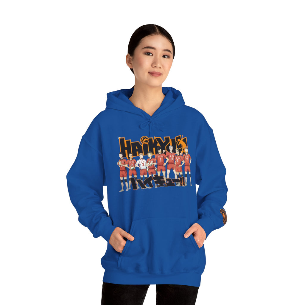 Haikyull Team Lineup Hoodie — Anime Volleyball Crew Sweatshirt