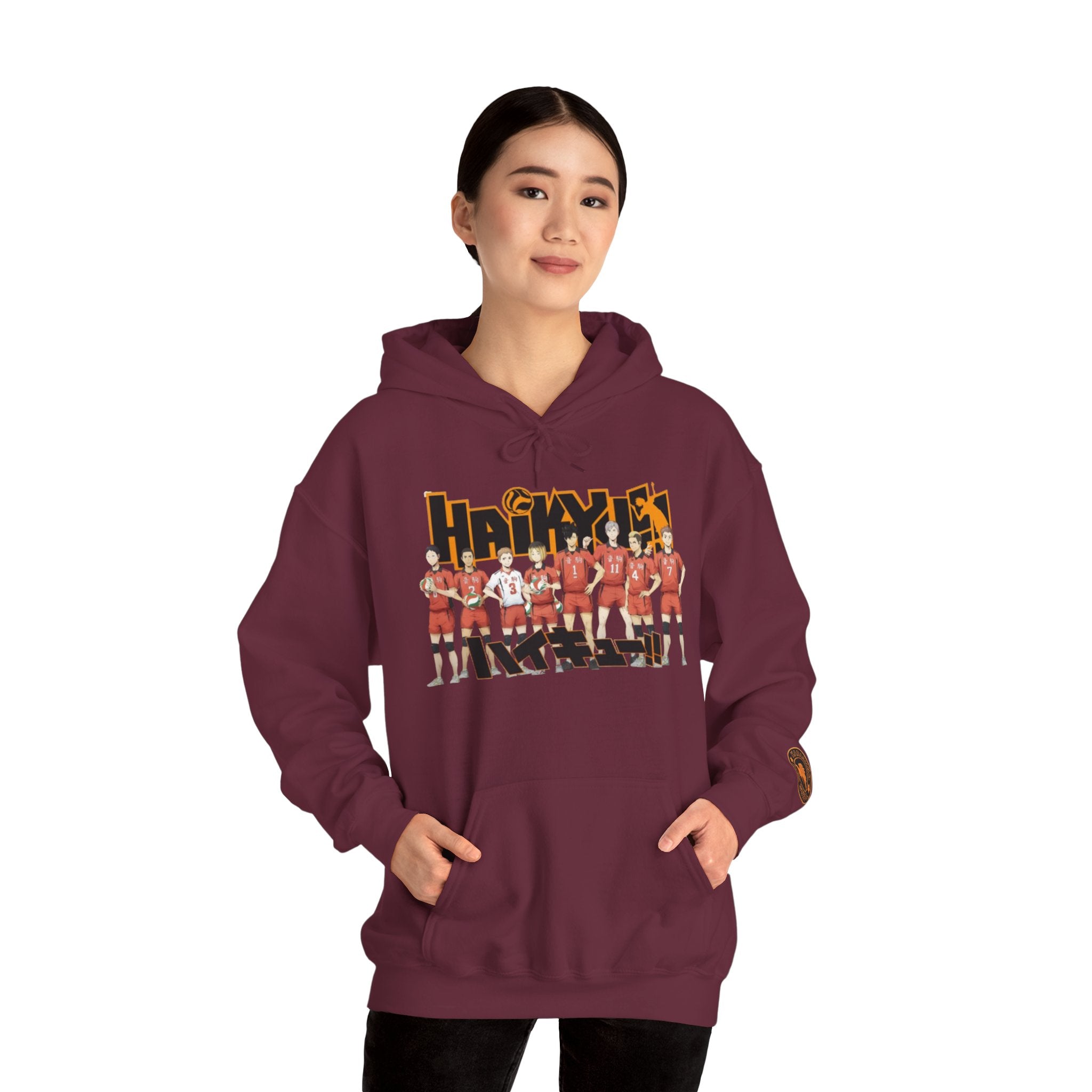 Haikyull Team Lineup Hoodie — Anime Volleyball Crew Sweatshirt