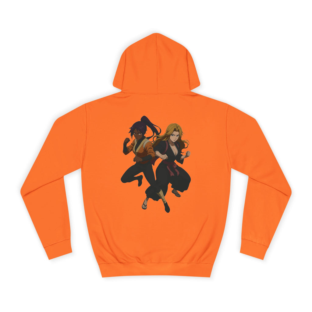Bleach Anime Hoodie — Stylish College Flame Logo & Character Backprint