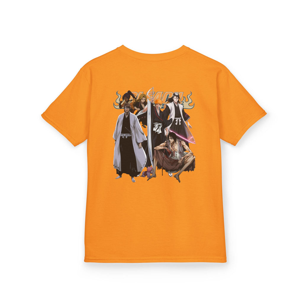 Kids Anime Crew T‑Shirt — Ichigo & Soul Reaper Characters Graphic Tee