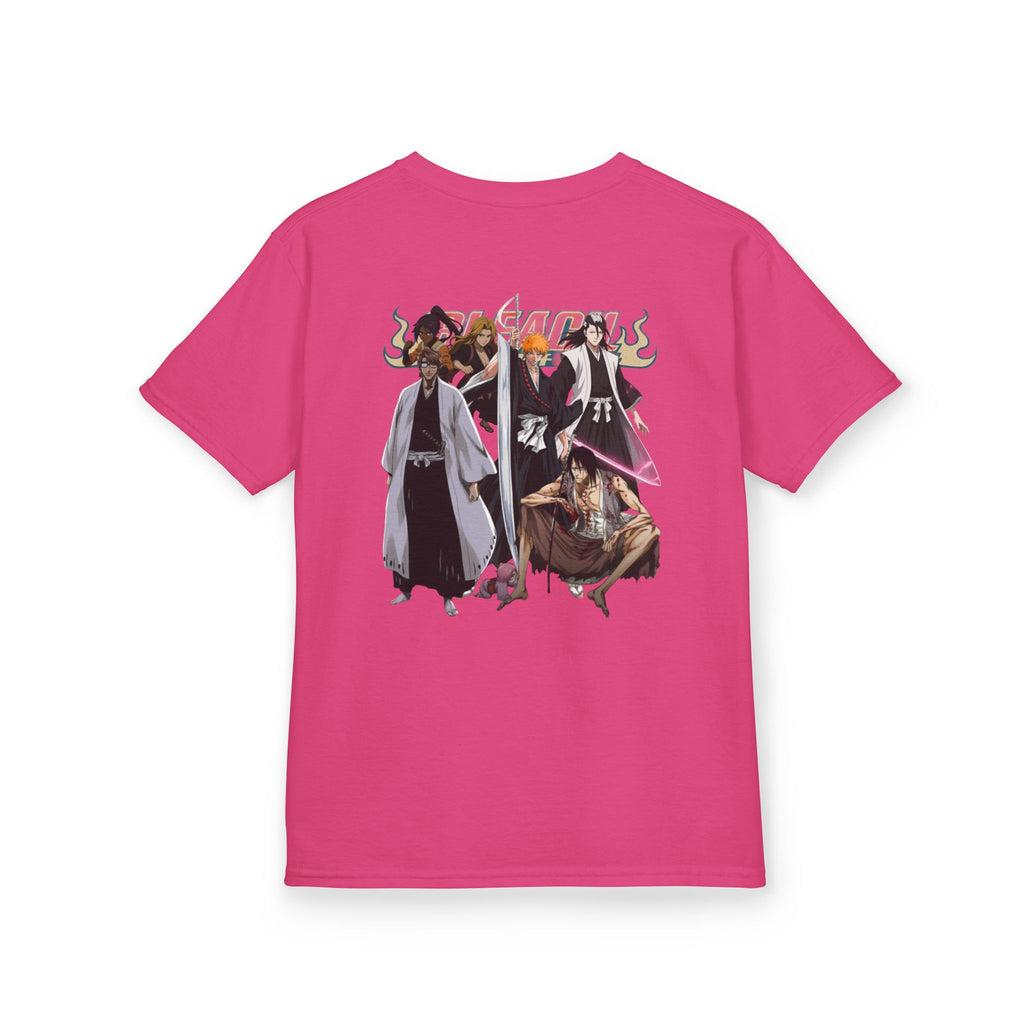 Kids Anime Crew T‑Shirt — Ichigo & Soul Reaper Characters Graphic Tee