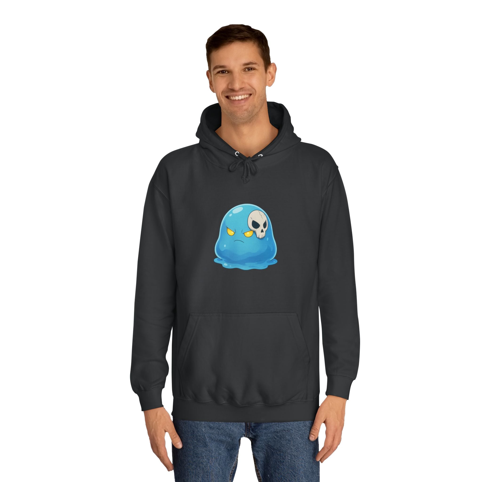 Cute Blue Slime Hoodie — 'Tempest' Gamer College Pullover