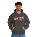 Anime Crew Graphic Hoodie — Colorful "Dandadan" Character Group Print