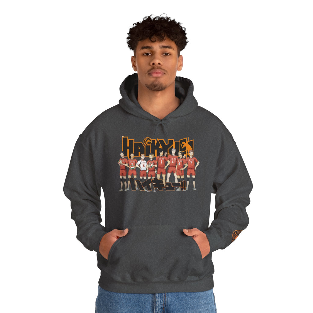 Haikyull Team Lineup Hoodie — Anime Volleyball Crew Sweatshirt