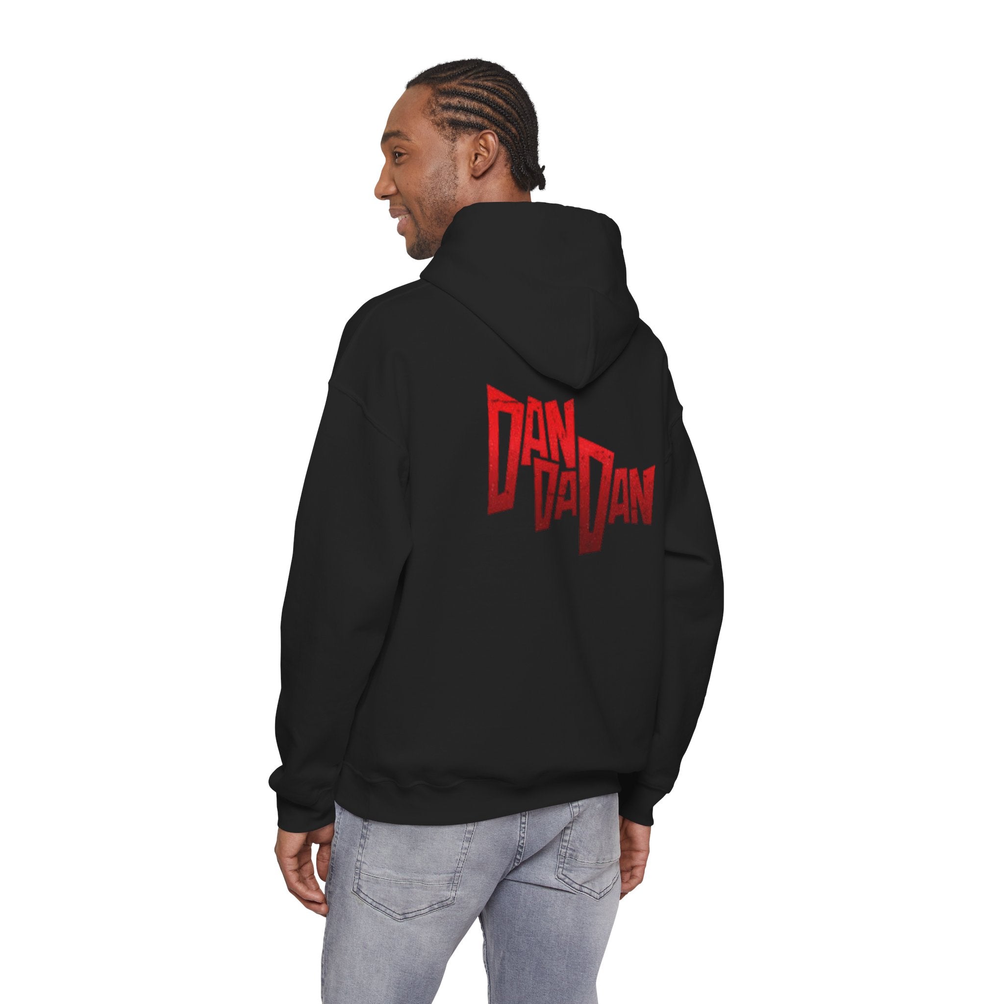 Hoodie — Red "Dandadan" Graphic Streetwear Pullover