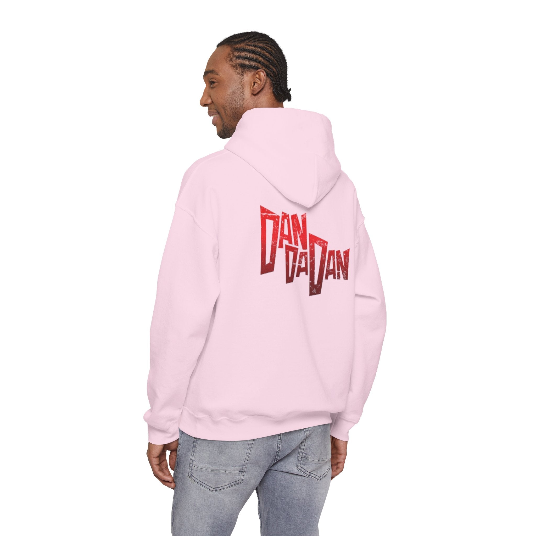 Hoodie — Red "Dandadan" Graphic Streetwear Pullover