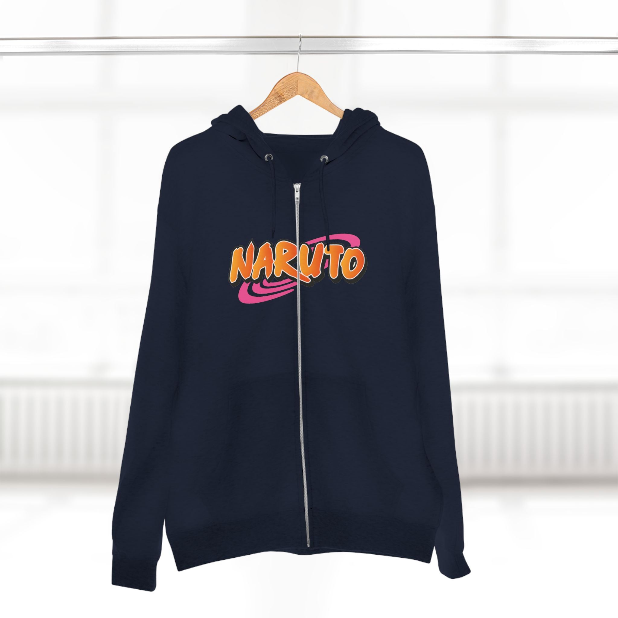 Naruto Zip Hoodie – Naruto, Sasuke & Gaara Anime Graphic Zip-Up