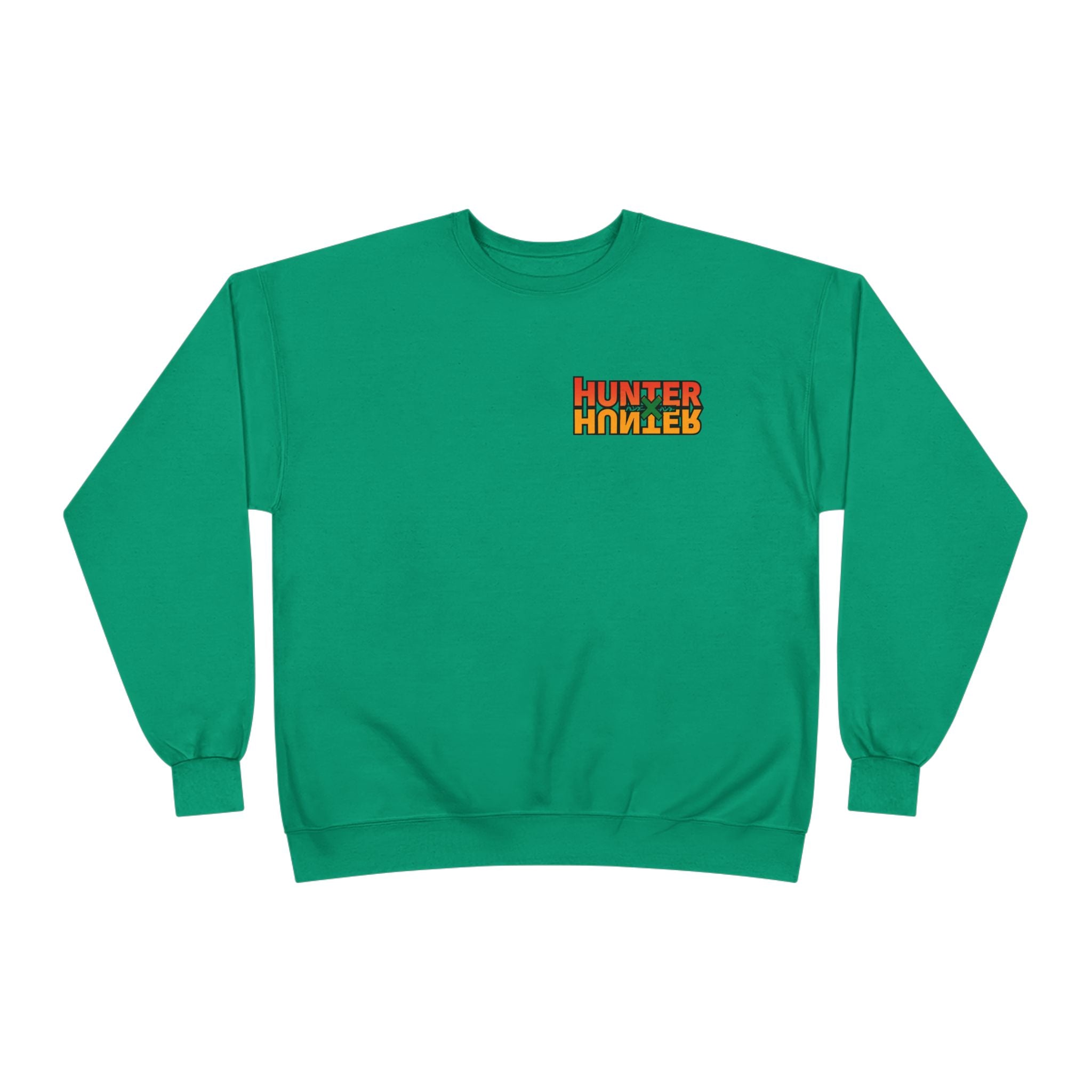 Merry Christmas Anime Crewneck Sweatshirt — 'Hunter' Front Logo & Festive Back Design