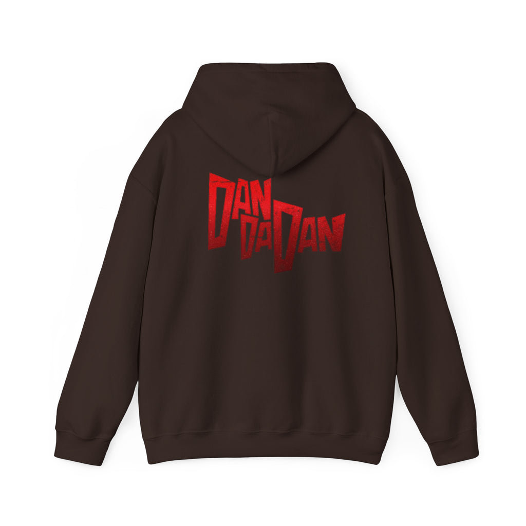 Hoodie — Red "Dandadan" Graphic Streetwear Pullover