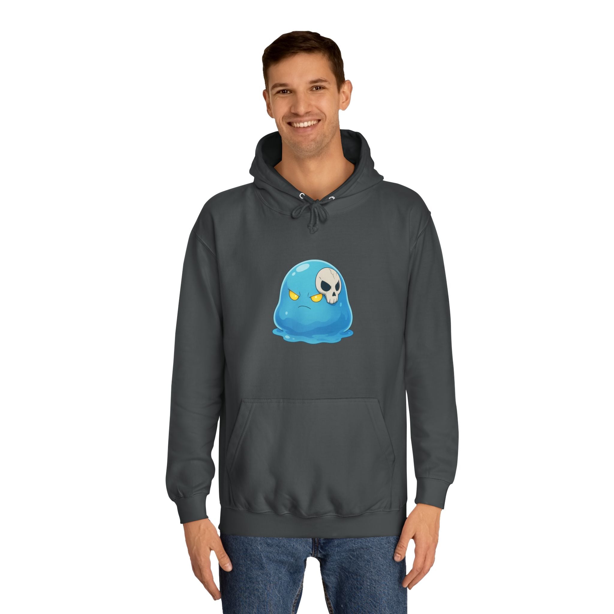 Cute Blue Slime Hoodie — 'Tempest' Gamer College Pullover