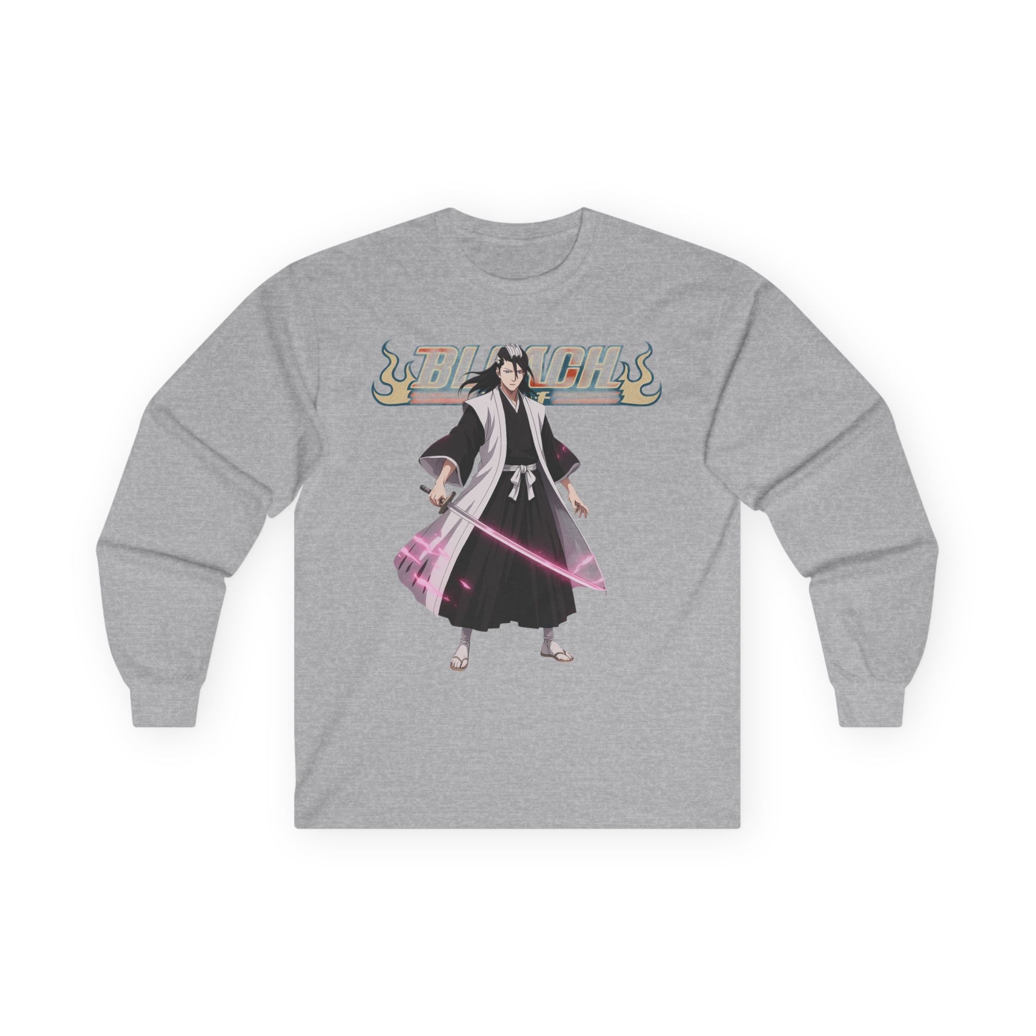 Anime-Inspired Long Sleeve Tee — 'Bleach' Style Soul Reaper Graphic