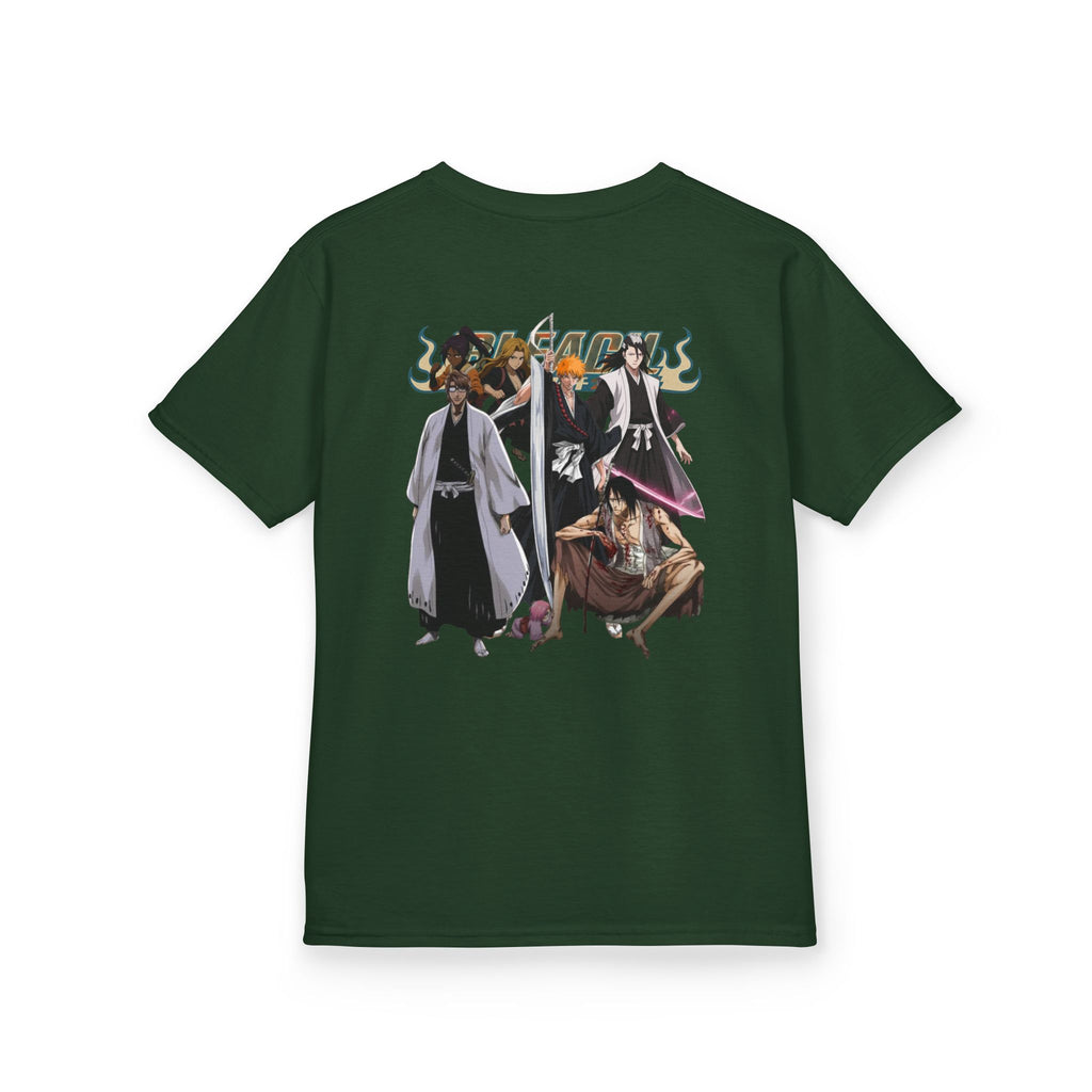 Kids Anime Crew T‑Shirt — Ichigo & Soul Reaper Characters Graphic Tee