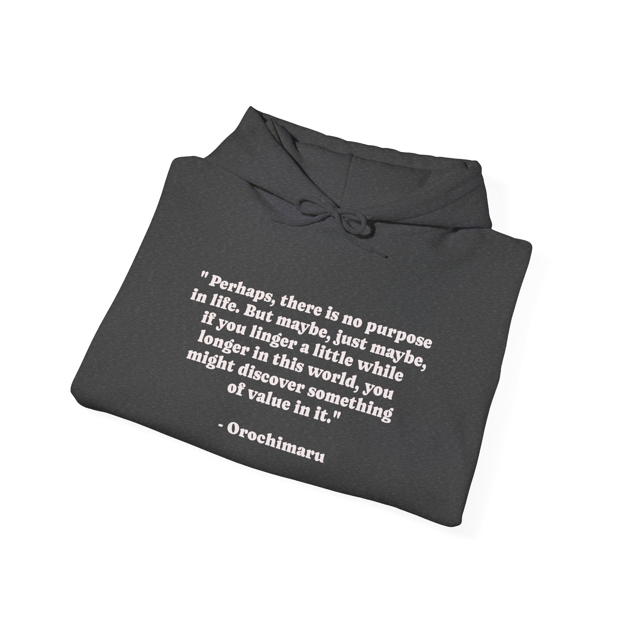 Naruto Hoodie with Orochimaru Quote & Snake Sleeve Graphics