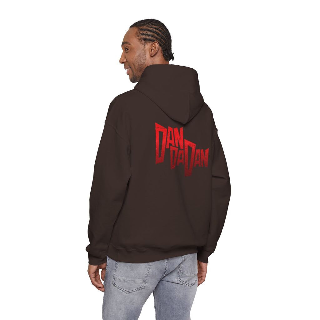 Hoodie — Red "Dandadan" Graphic Streetwear Pullover