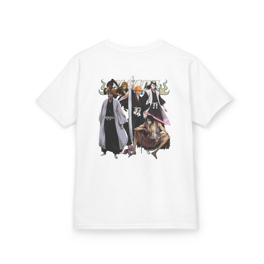 Kids Anime Crew T‑Shirt — Ichigo & Soul Reaper Characters Graphic Tee