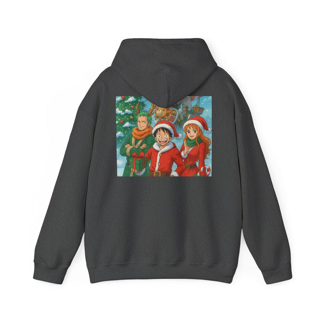 One Piece Hoodie — Luffy Crew Christmas Graphic Pullover