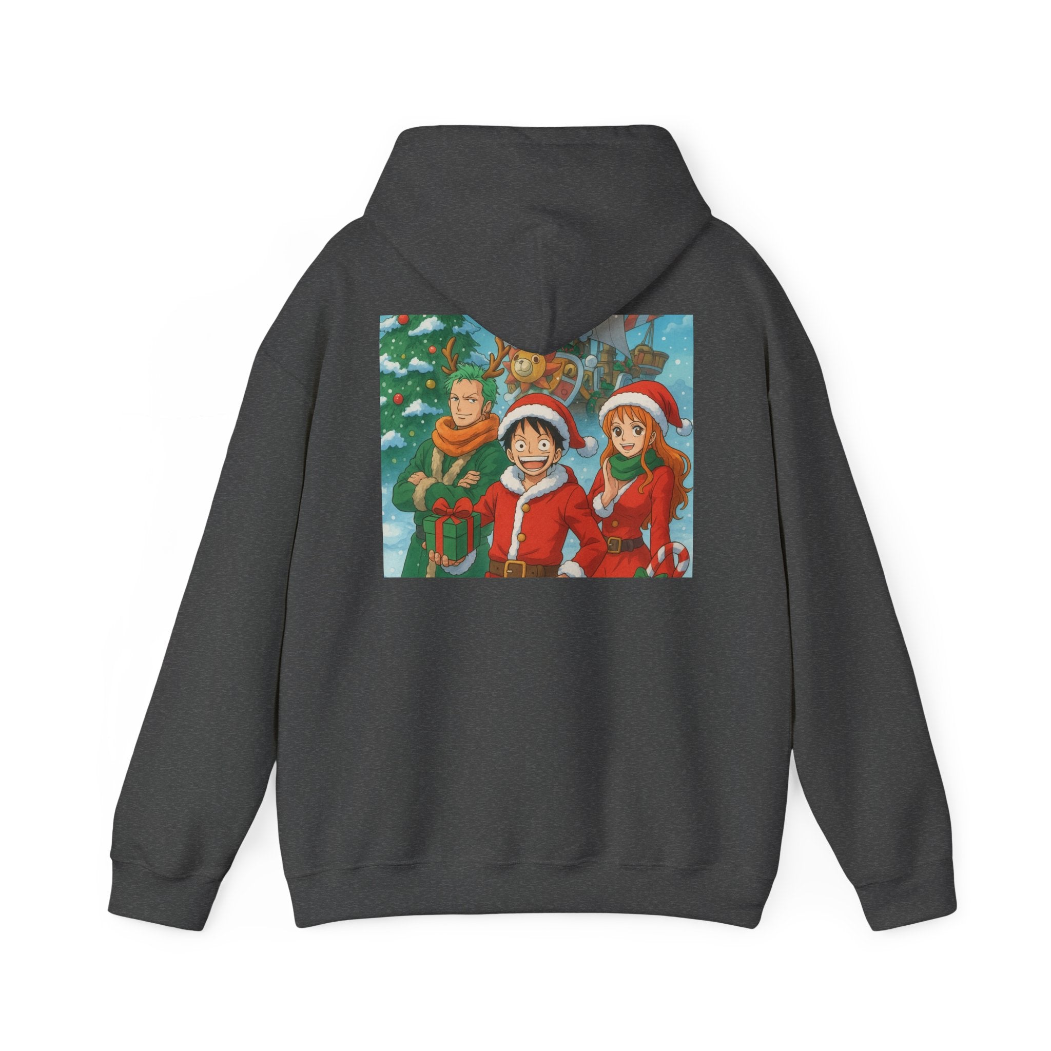 One Piece Hoodie — Luffy Crew Christmas Graphic Pullover