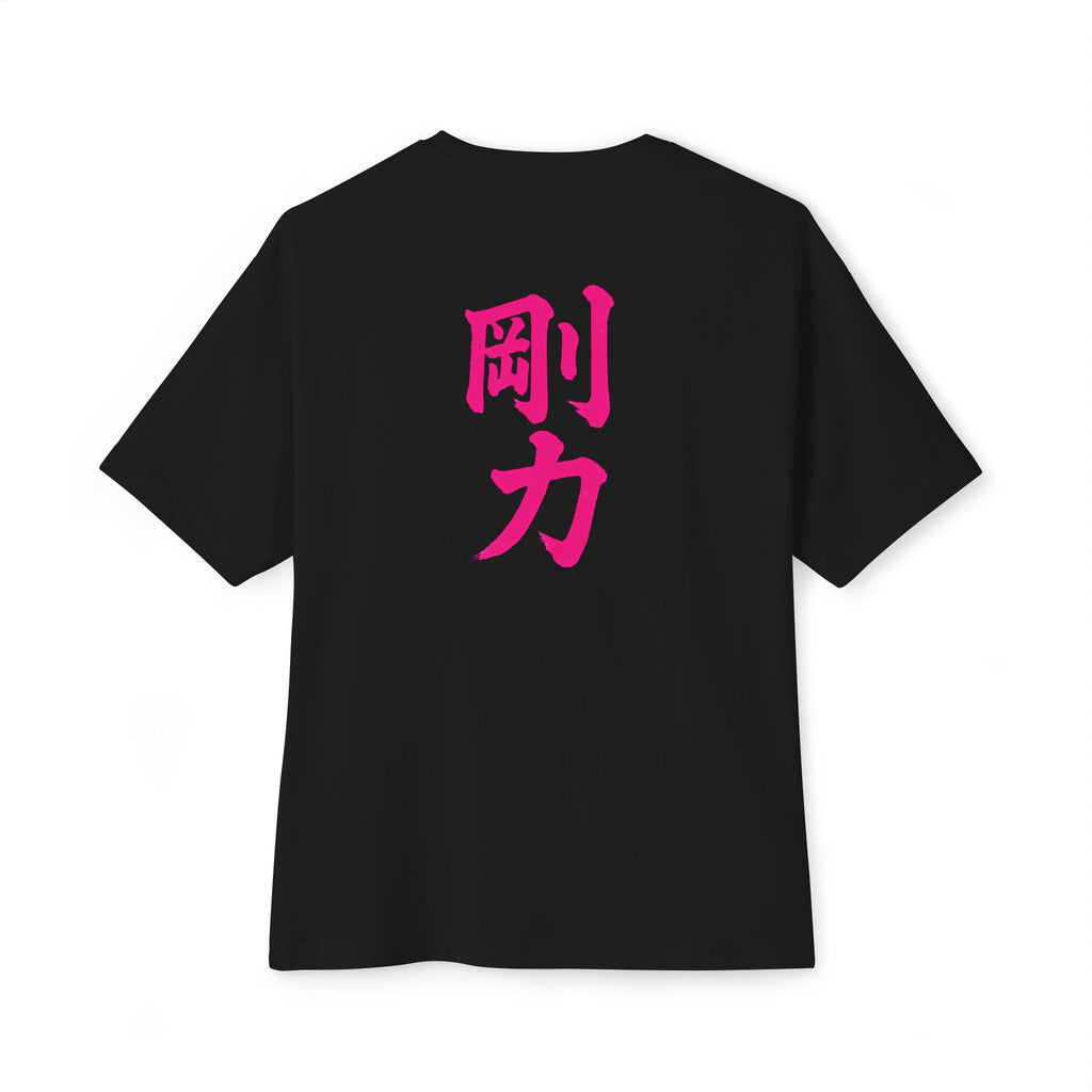 Anime-Inspired Unisex Oversized Boxy Tee with Samurai Design