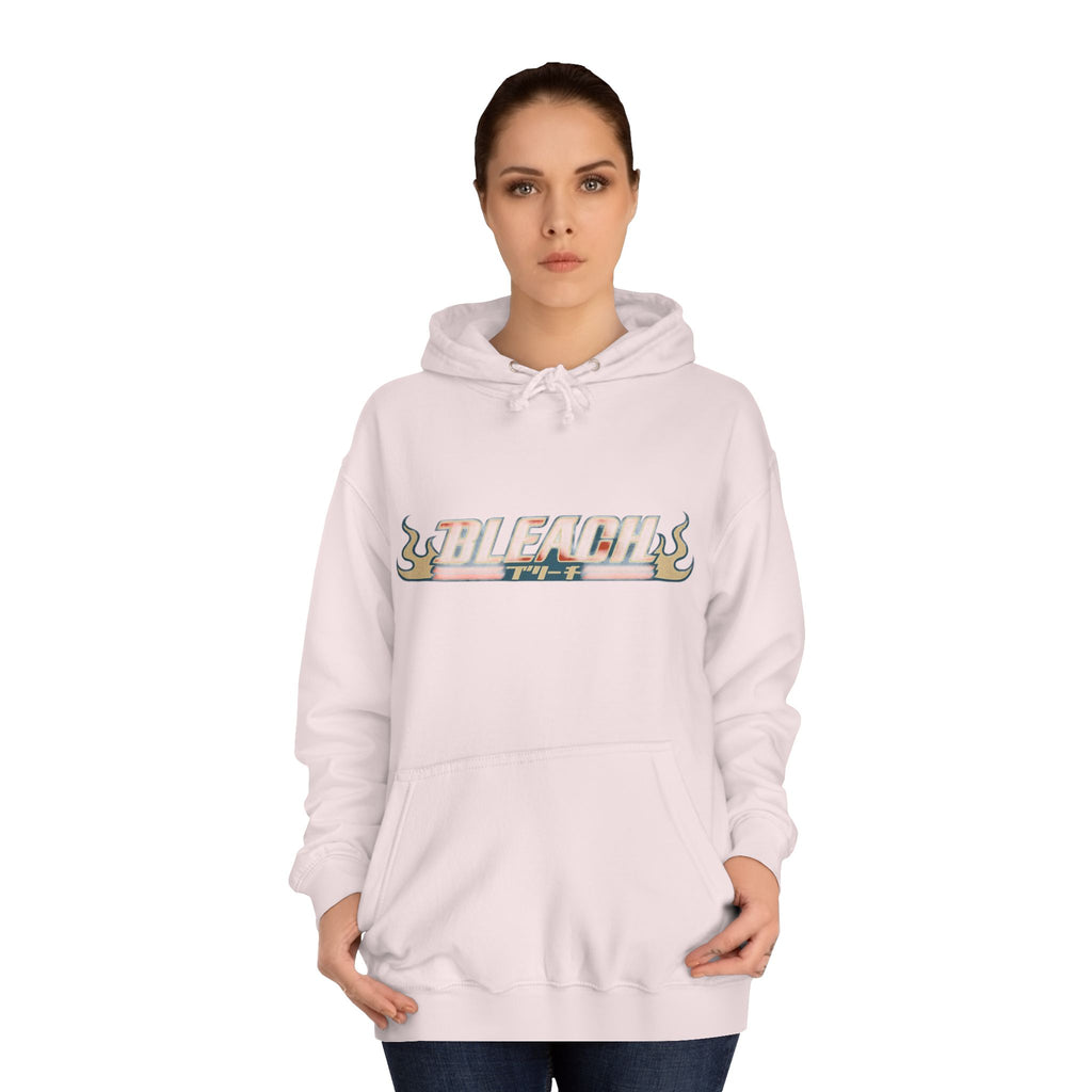 Bleach Anime Hoodie — Stylish College Flame Logo & Character Backprint