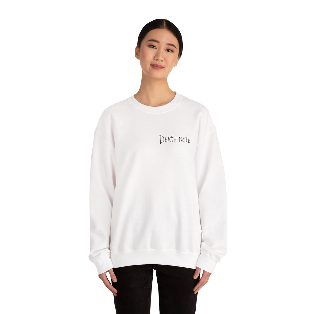 Death Note Christmas Crewneck Sweatshirt — L & Ryuk Holiday Graphic
