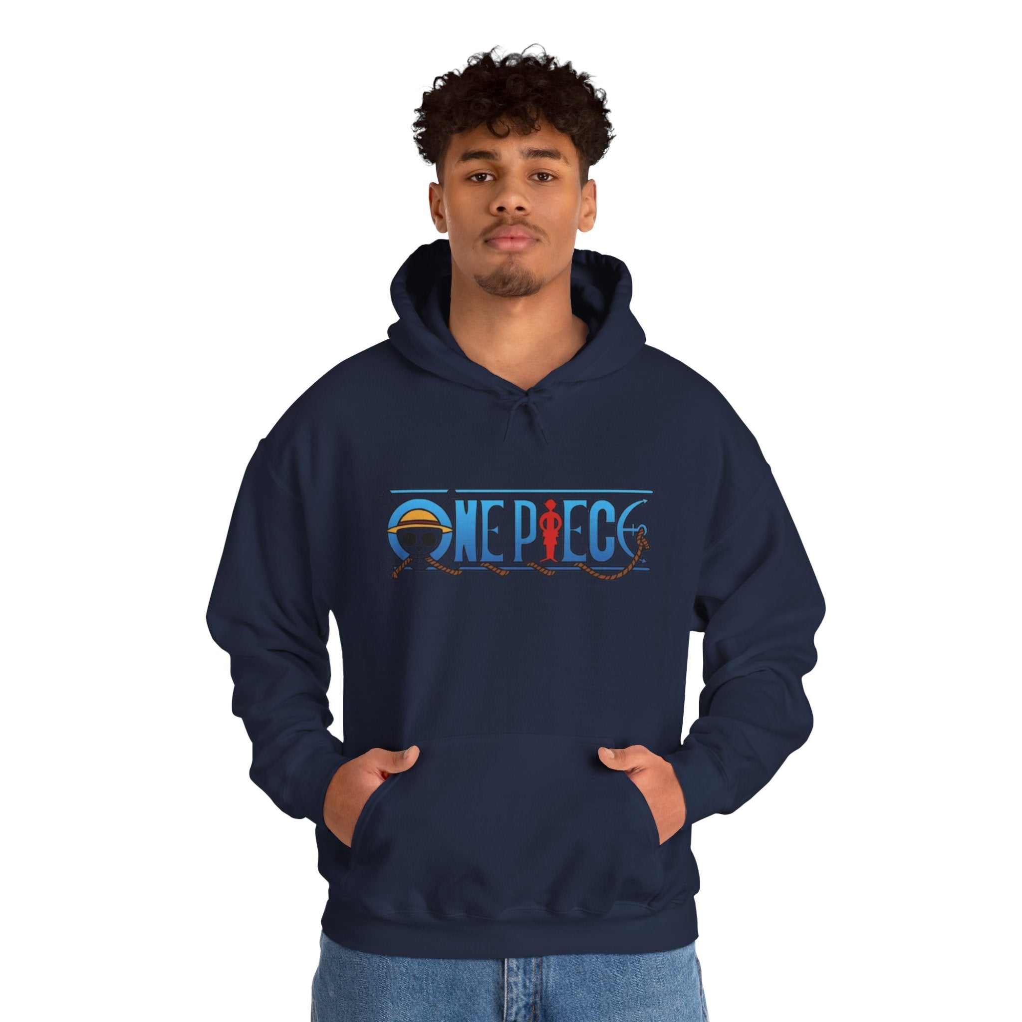 One Piece Hoodie — Luffy Crew Christmas Graphic Pullover