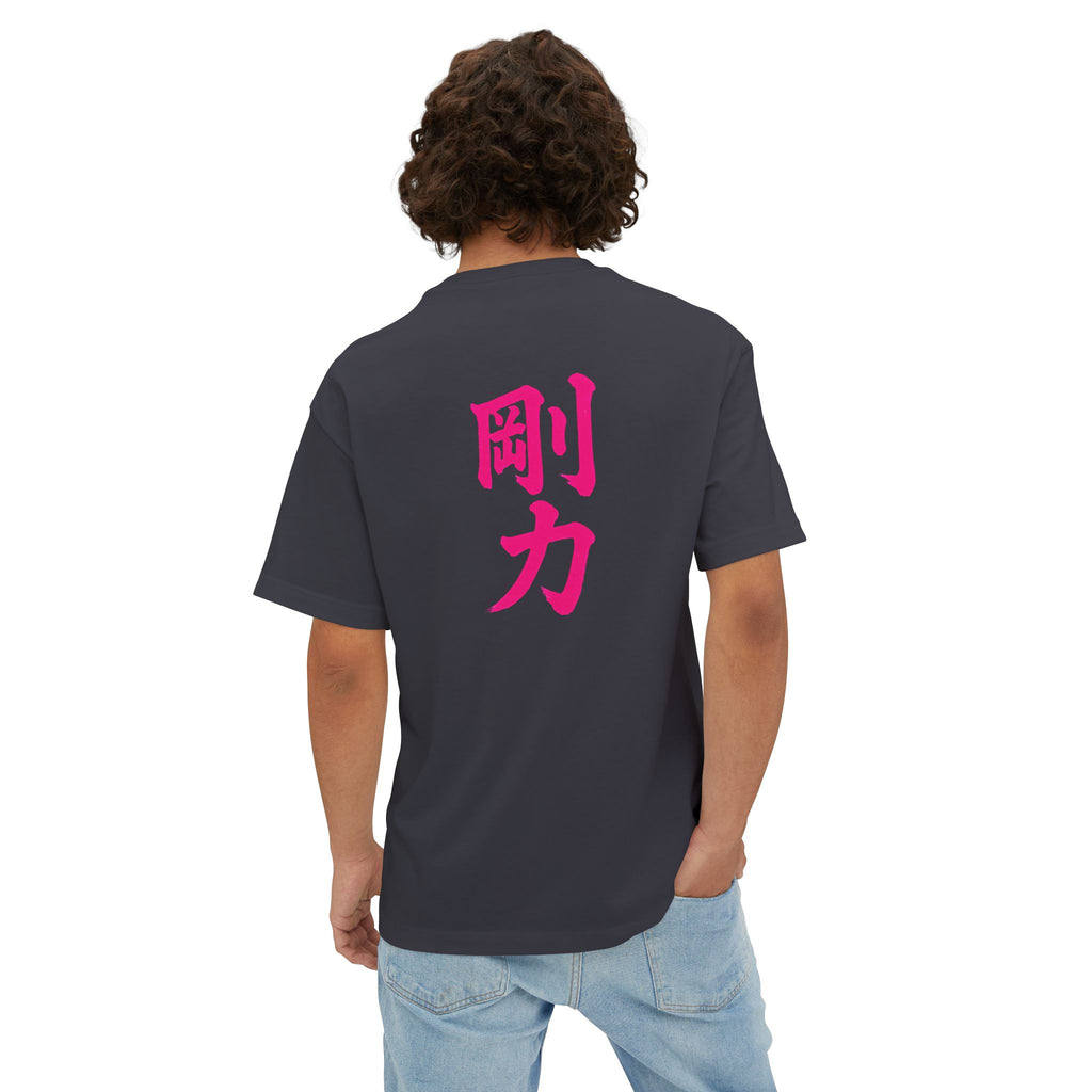 Anime-Inspired Unisex Oversized Boxy Tee with Samurai Design