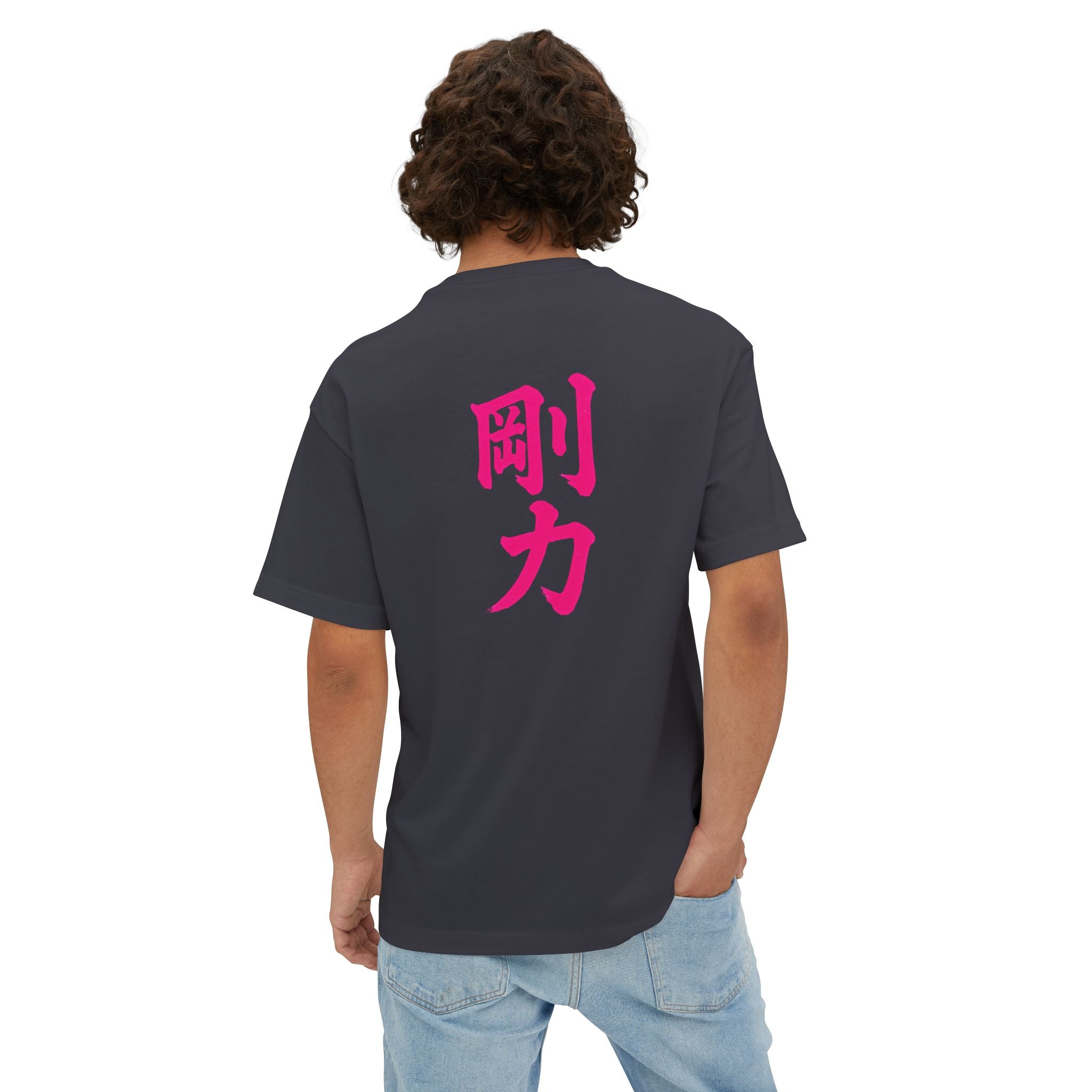 Anime-Inspired Unisex Oversized Boxy Tee with Samurai Design