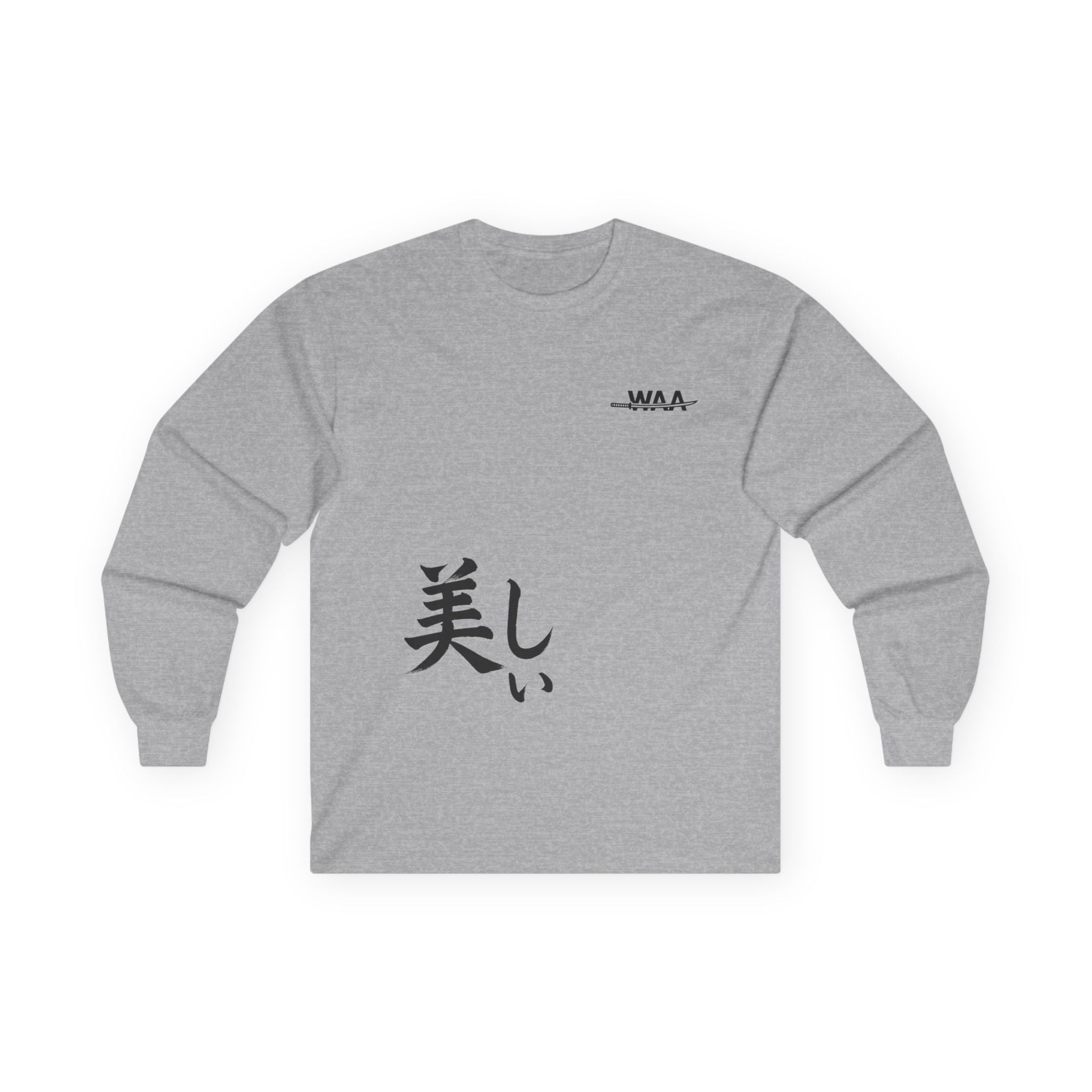 Anime "美しい" Long Sleeve Tee — Cute Kawaii Girl Graphic
