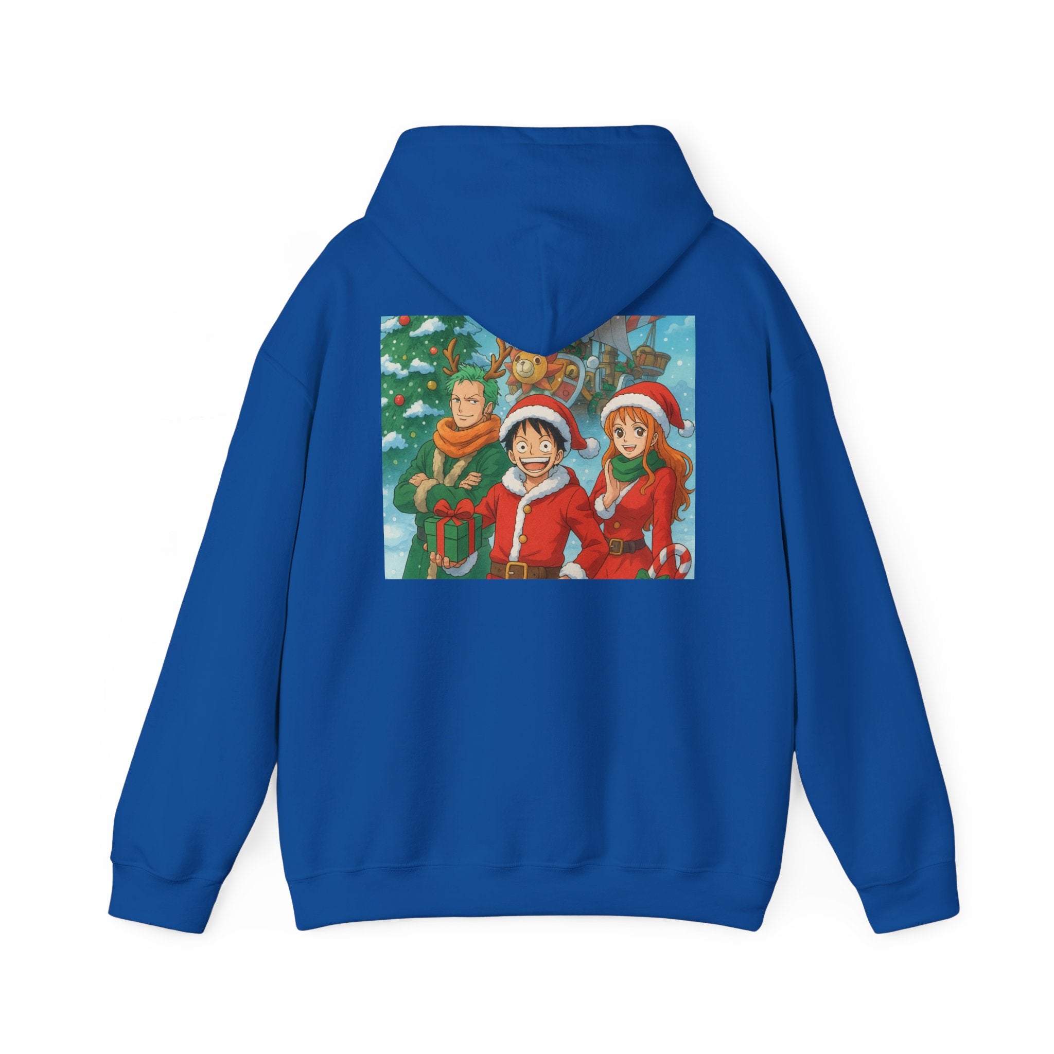 One Piece Hoodie — Luffy Crew Christmas Graphic Pullover
